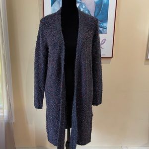 Nordstrom Halogen Charcoal Gray Open Front Cardigan Sweater - SOFT! EUC Size XS